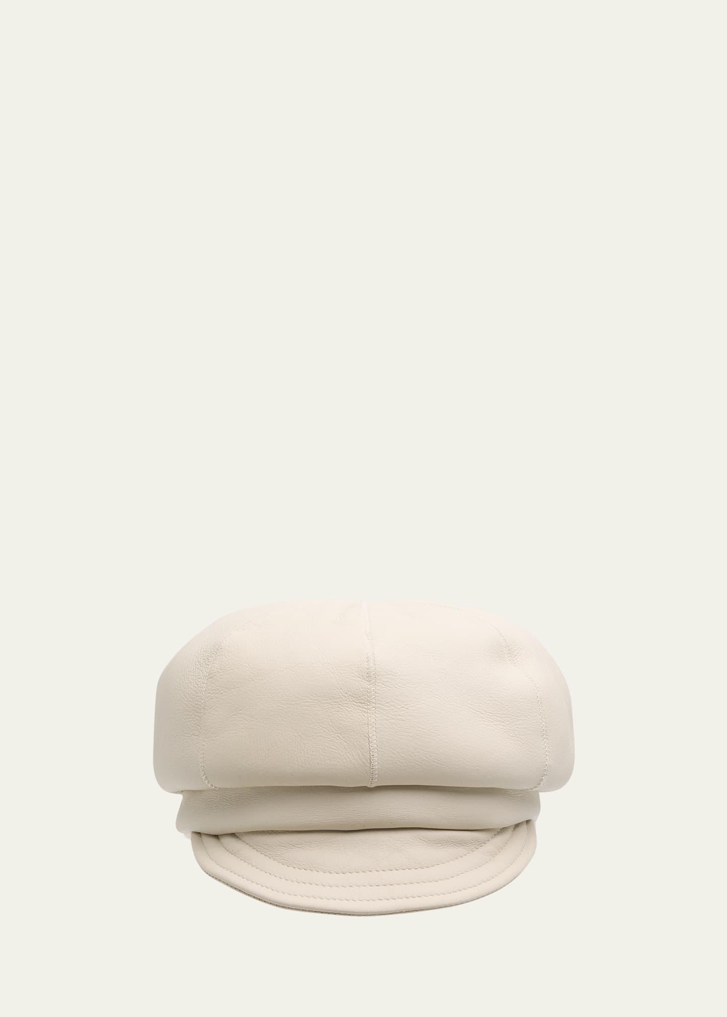 merino wool & leather carnaby hat