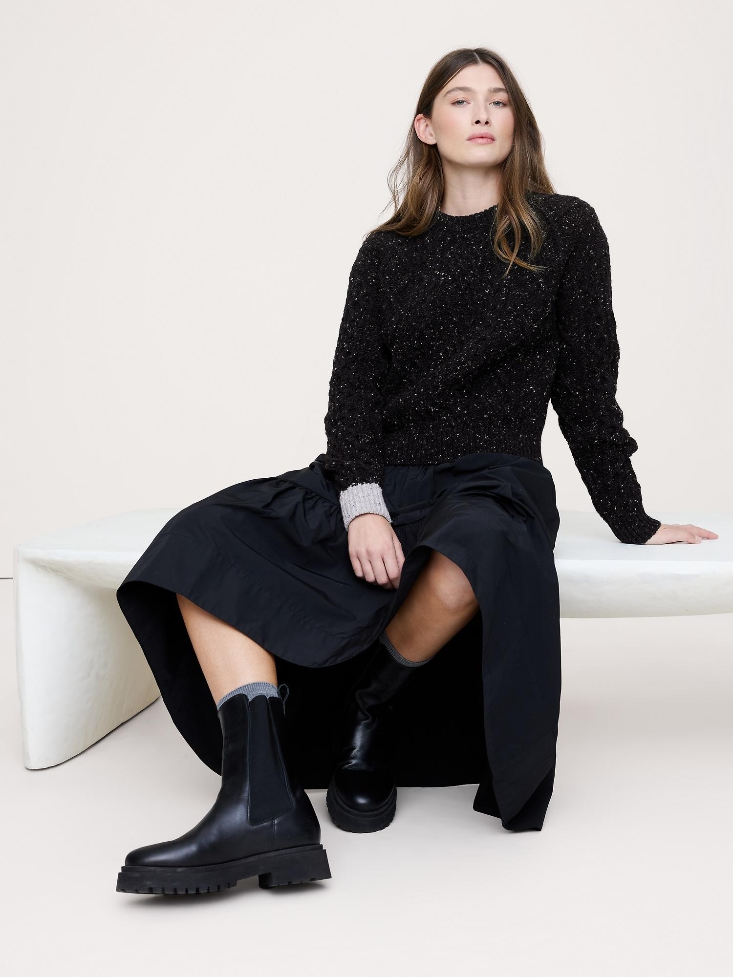 merino wool cable-knit sweater by pearl reddington