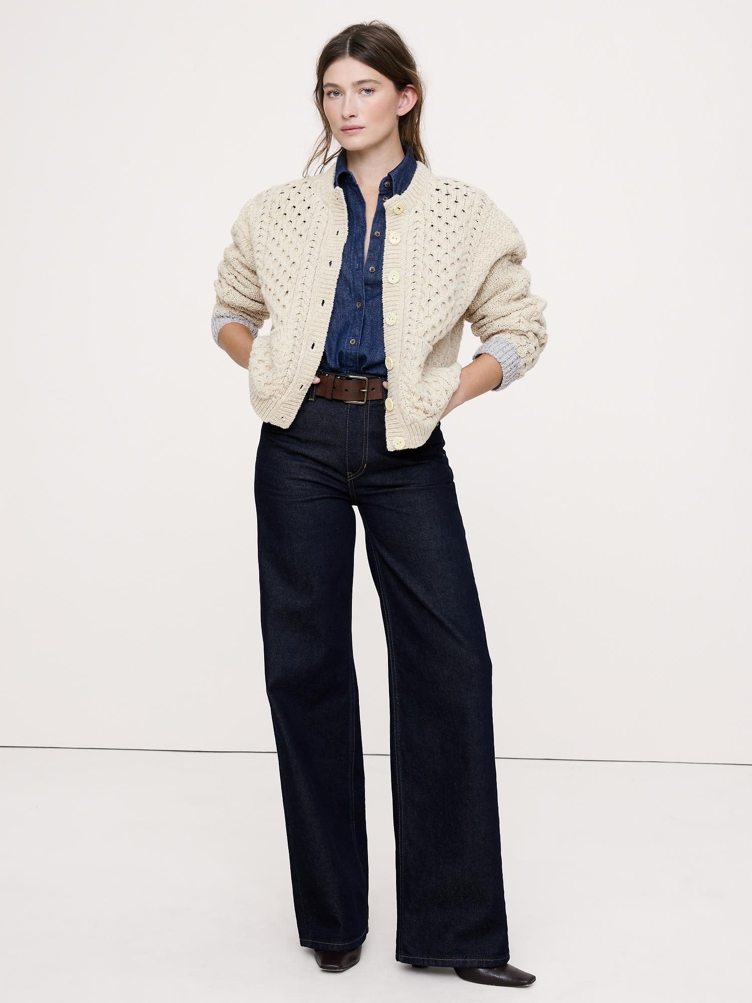 merino wool cardigan by pearl reddington