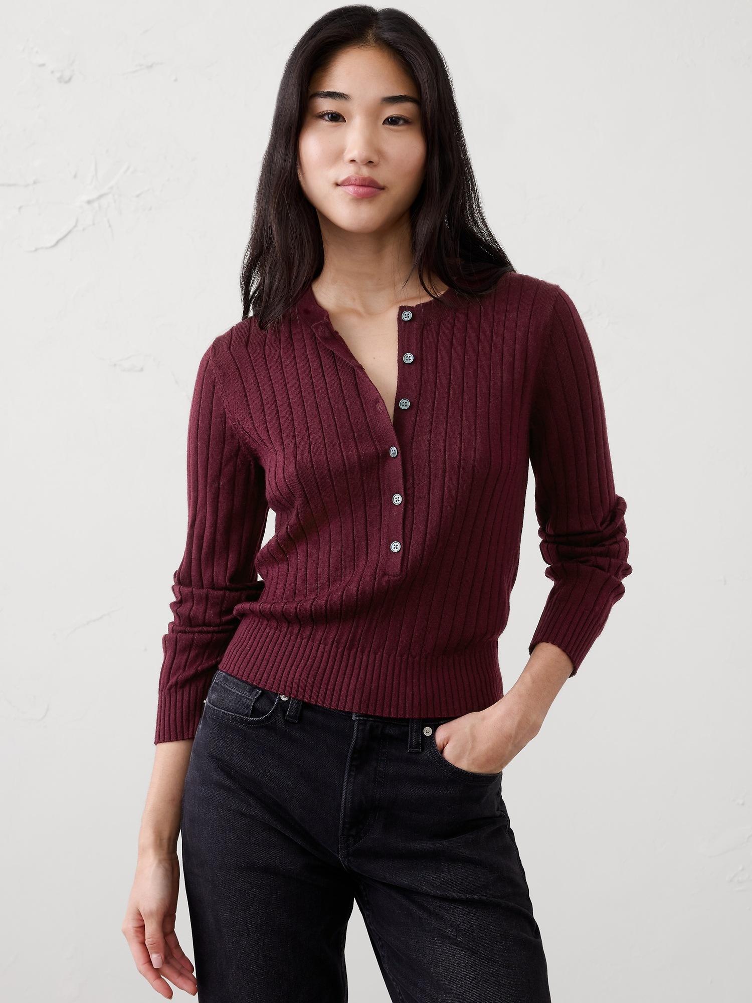 merino wool henley sweater