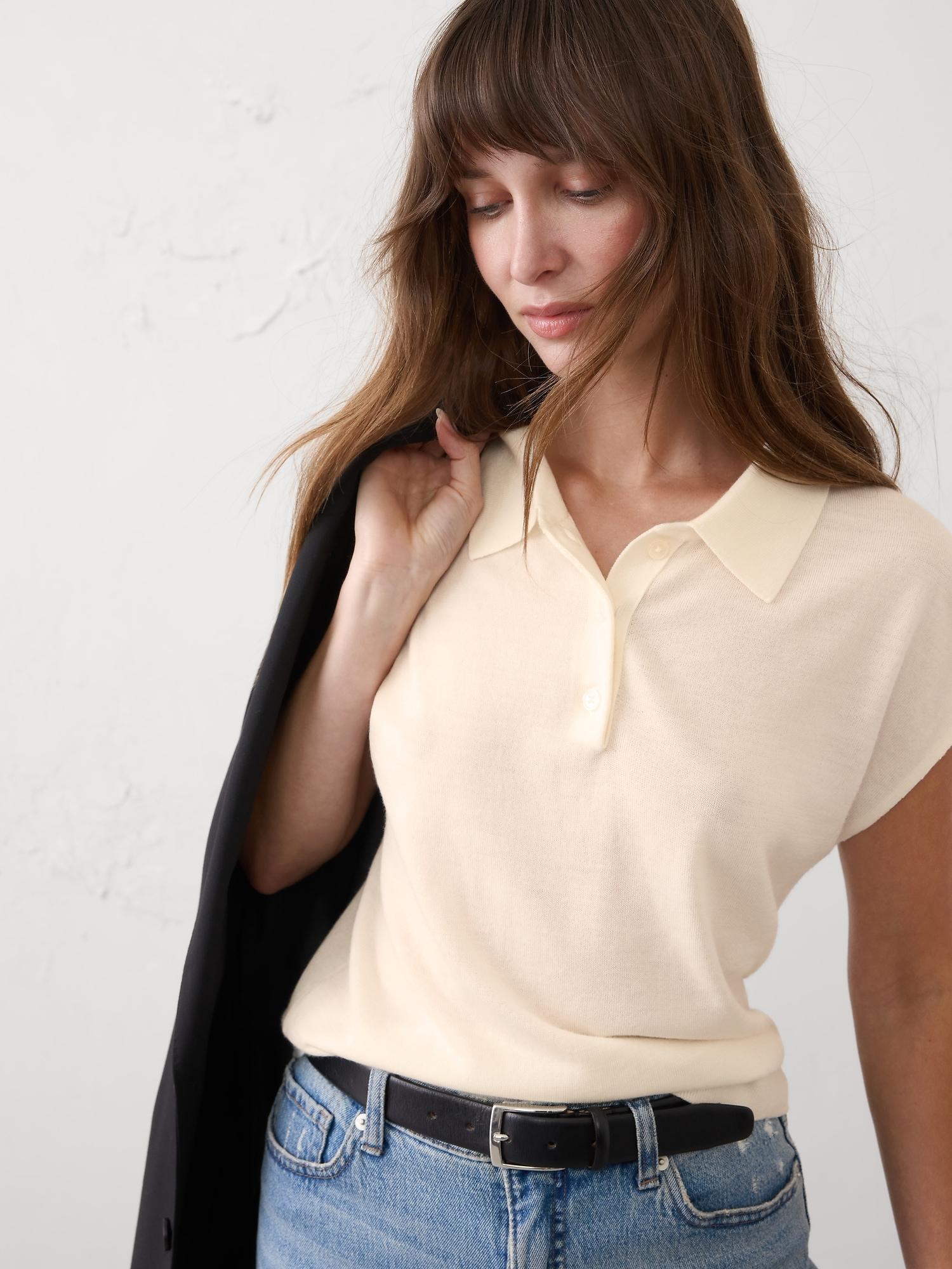 merino wool sweater polo