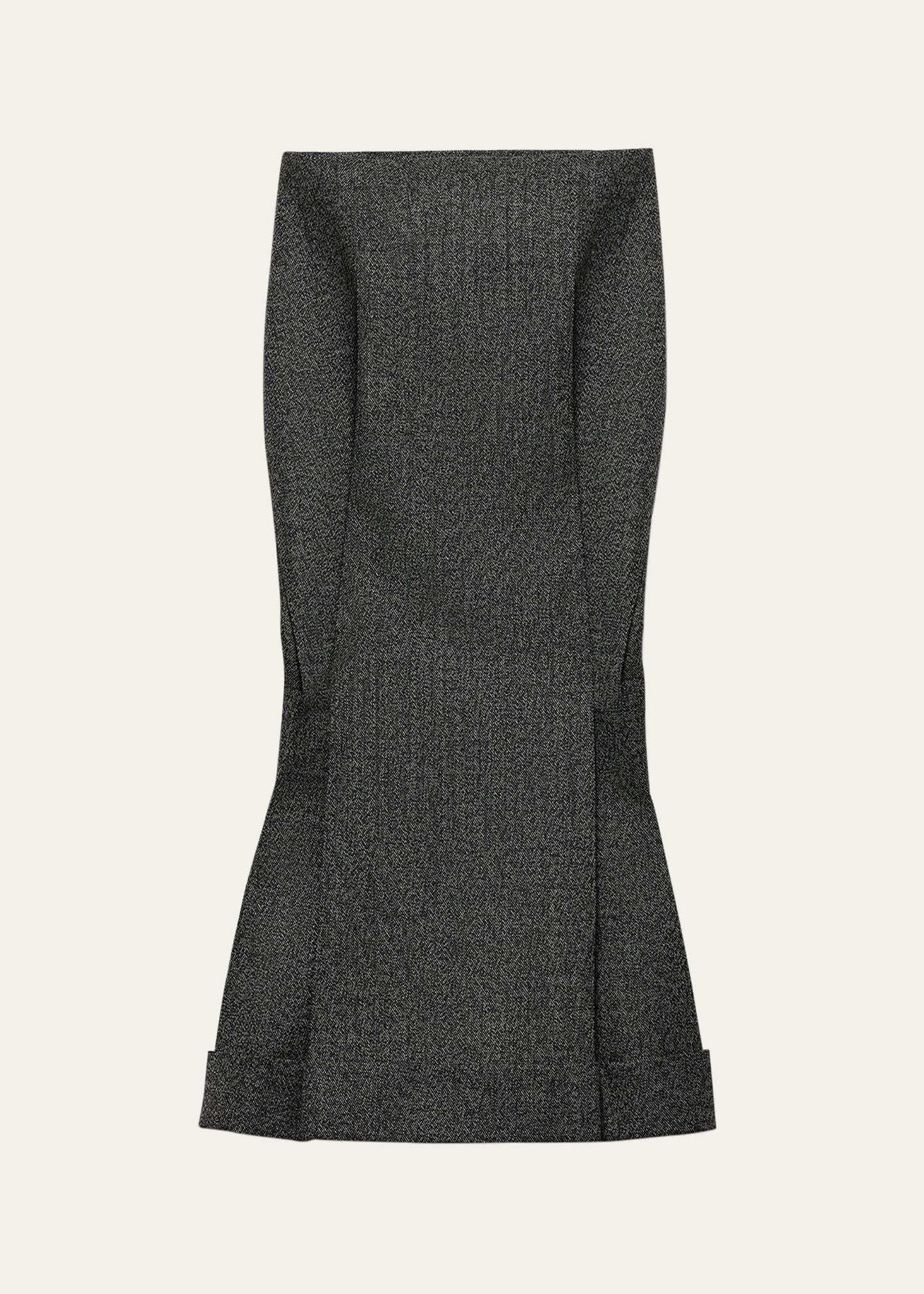 mermaid mouline wool midi skirt