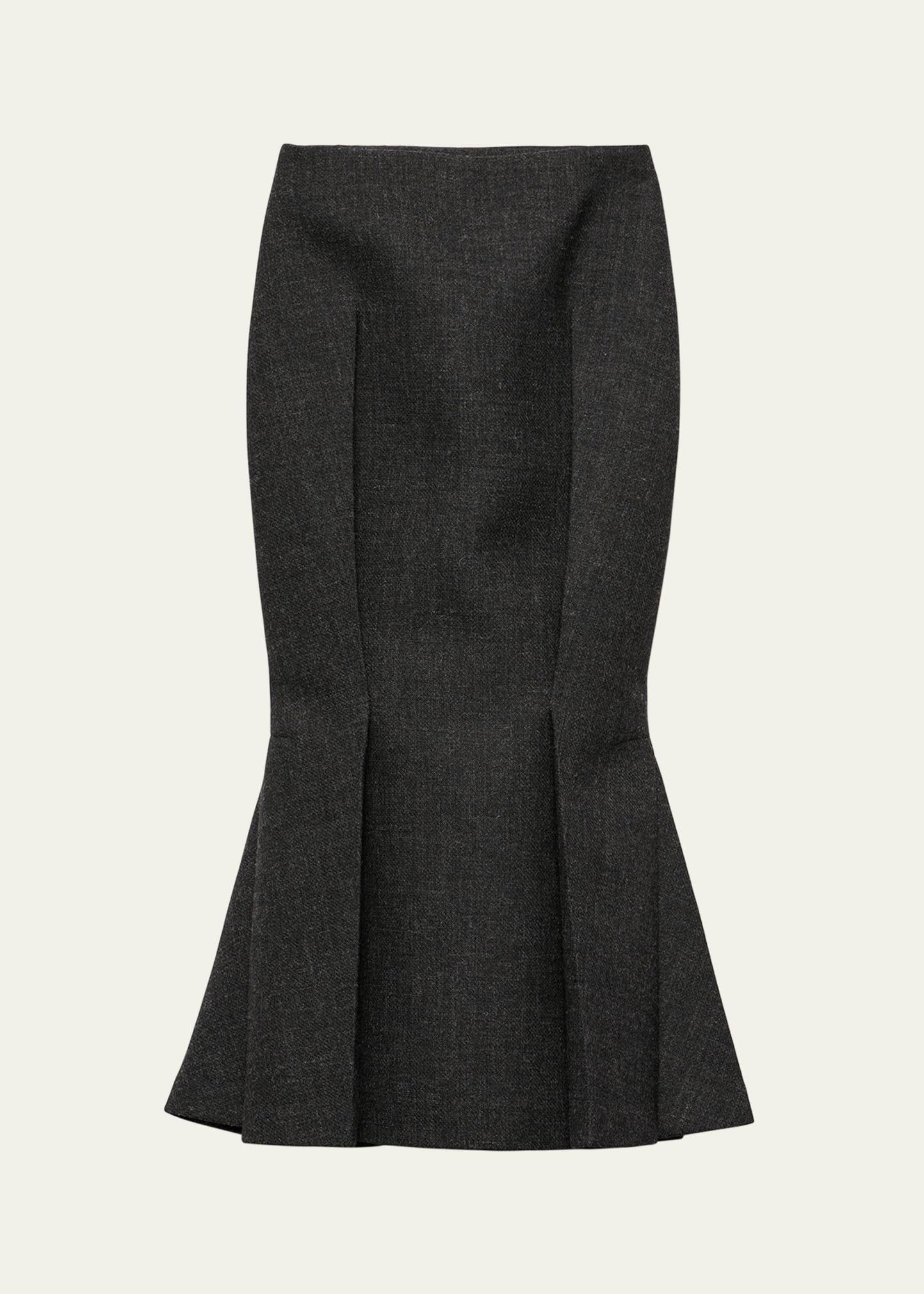 mermaid wool midi skirt