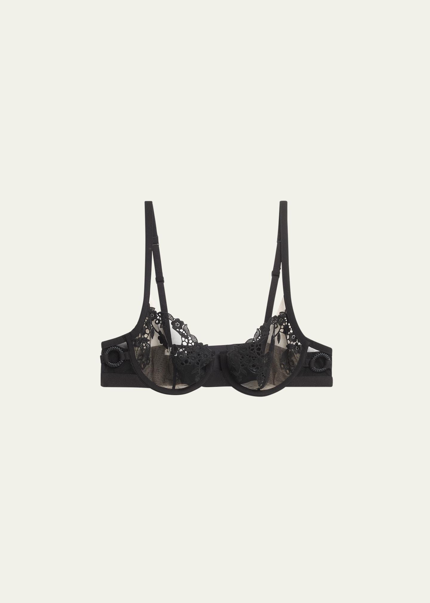 merri embroidered balconette bra