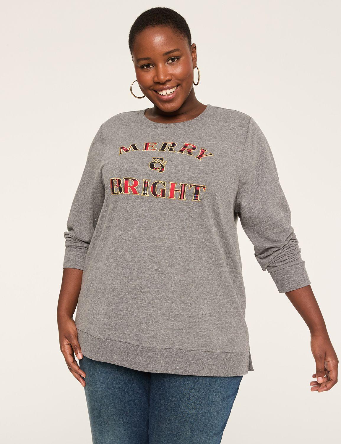 merry & bright graphic sweatshirt