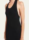 meryl halter matte crepe rib knit maxi dress