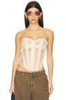 mesh boned corset