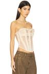 mesh boned corset