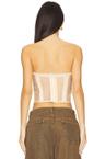 mesh boned corset