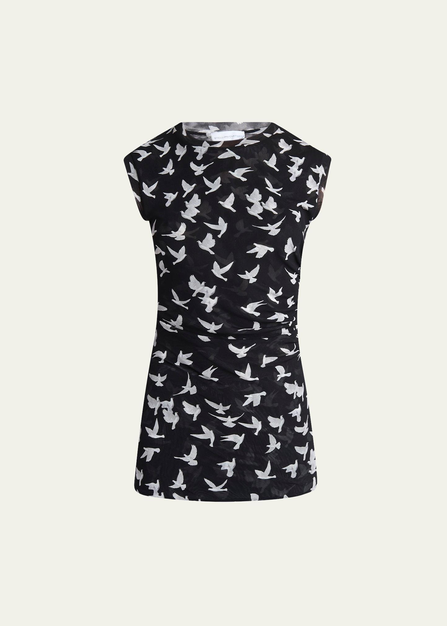 mesh flying bird haze ruched top