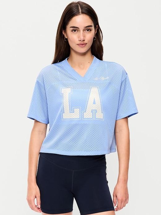 mesh jersey football top