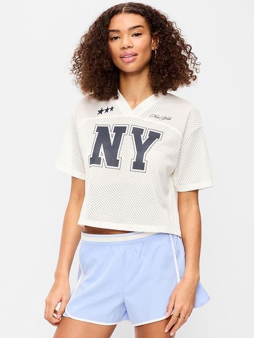 mesh jersey football top