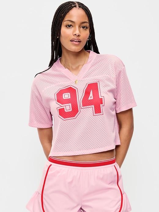 mesh jersey football top