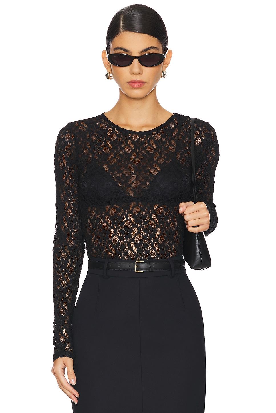 mesh lace top