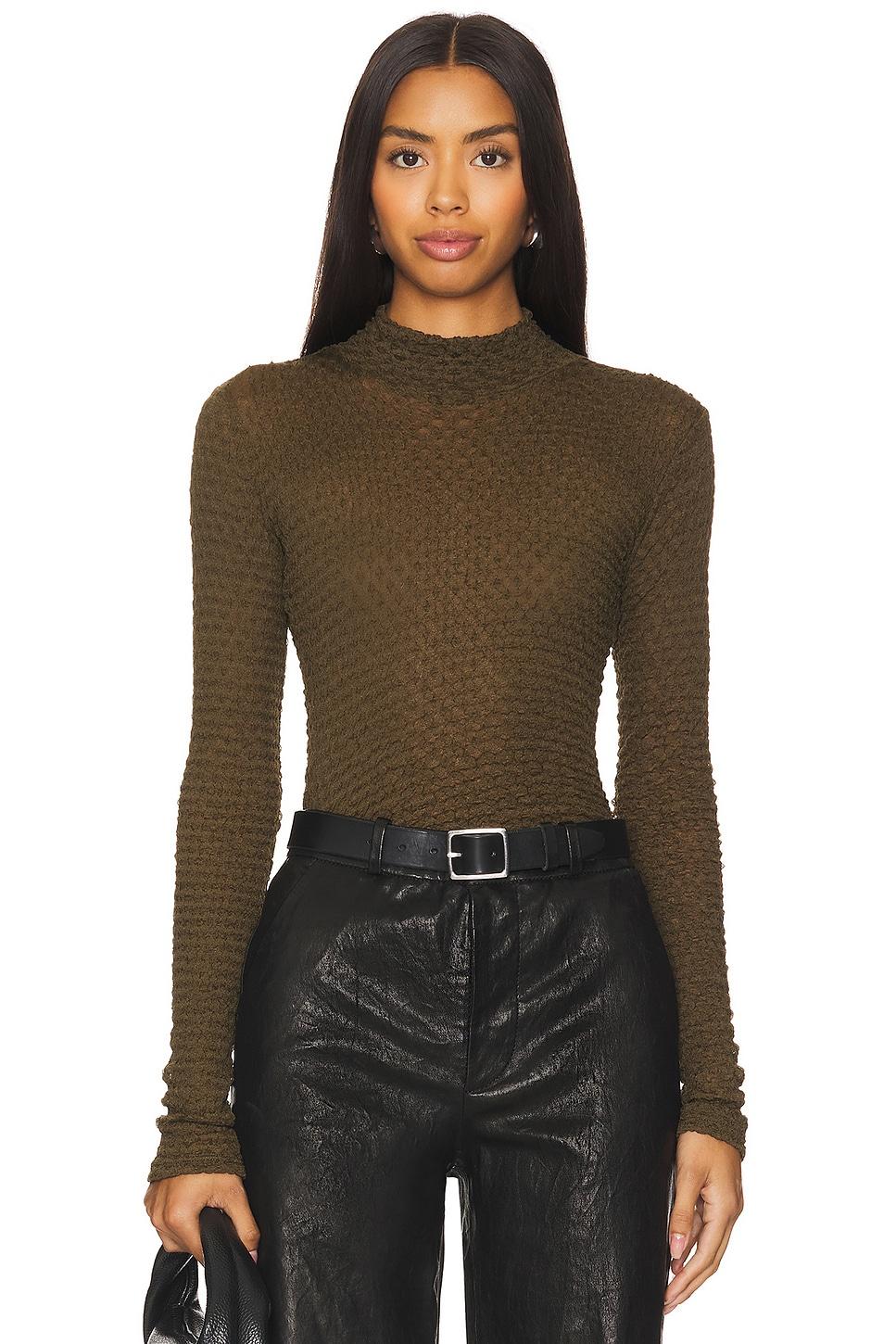 mesh lace turtleneck
