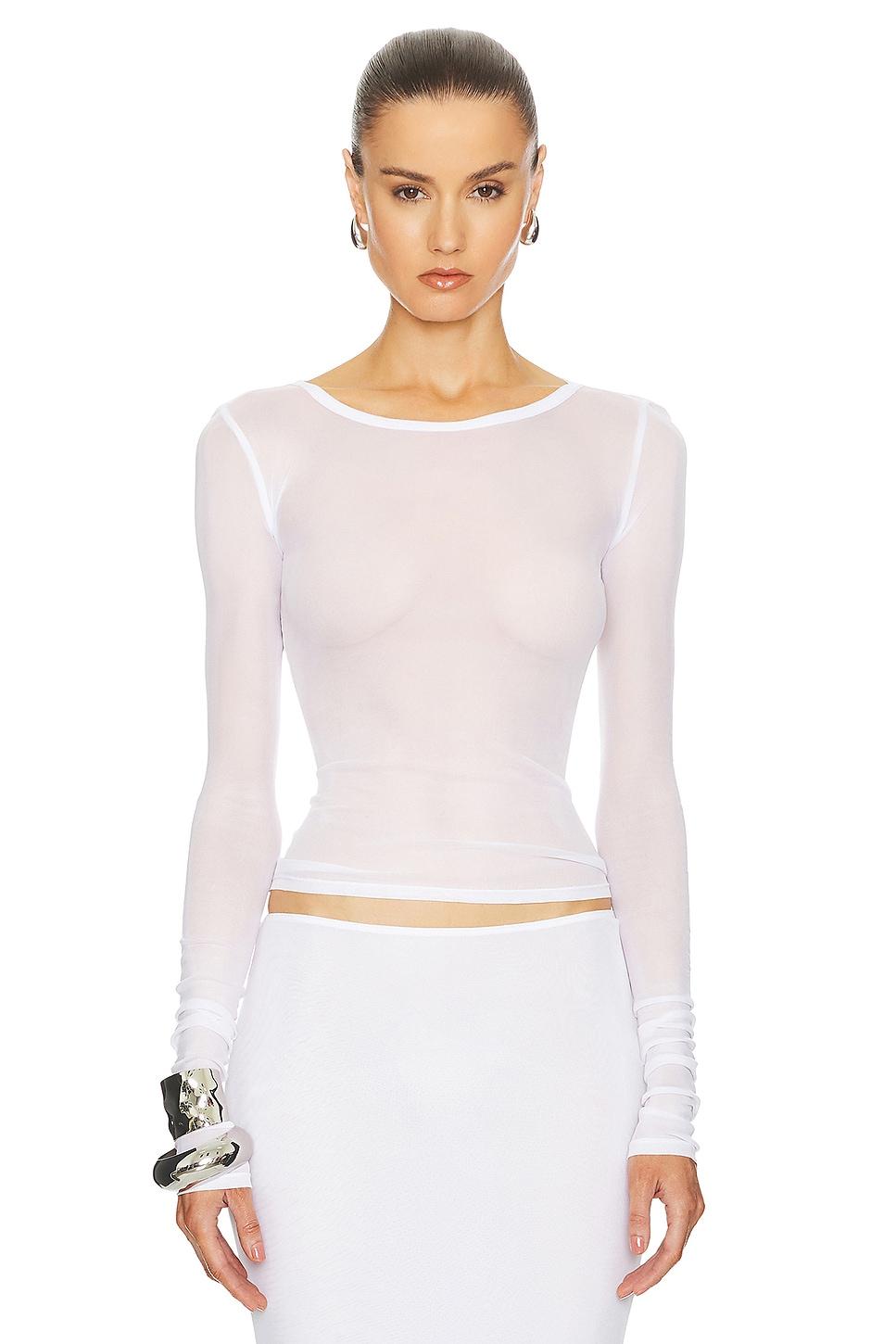 mesh long sleeve tee