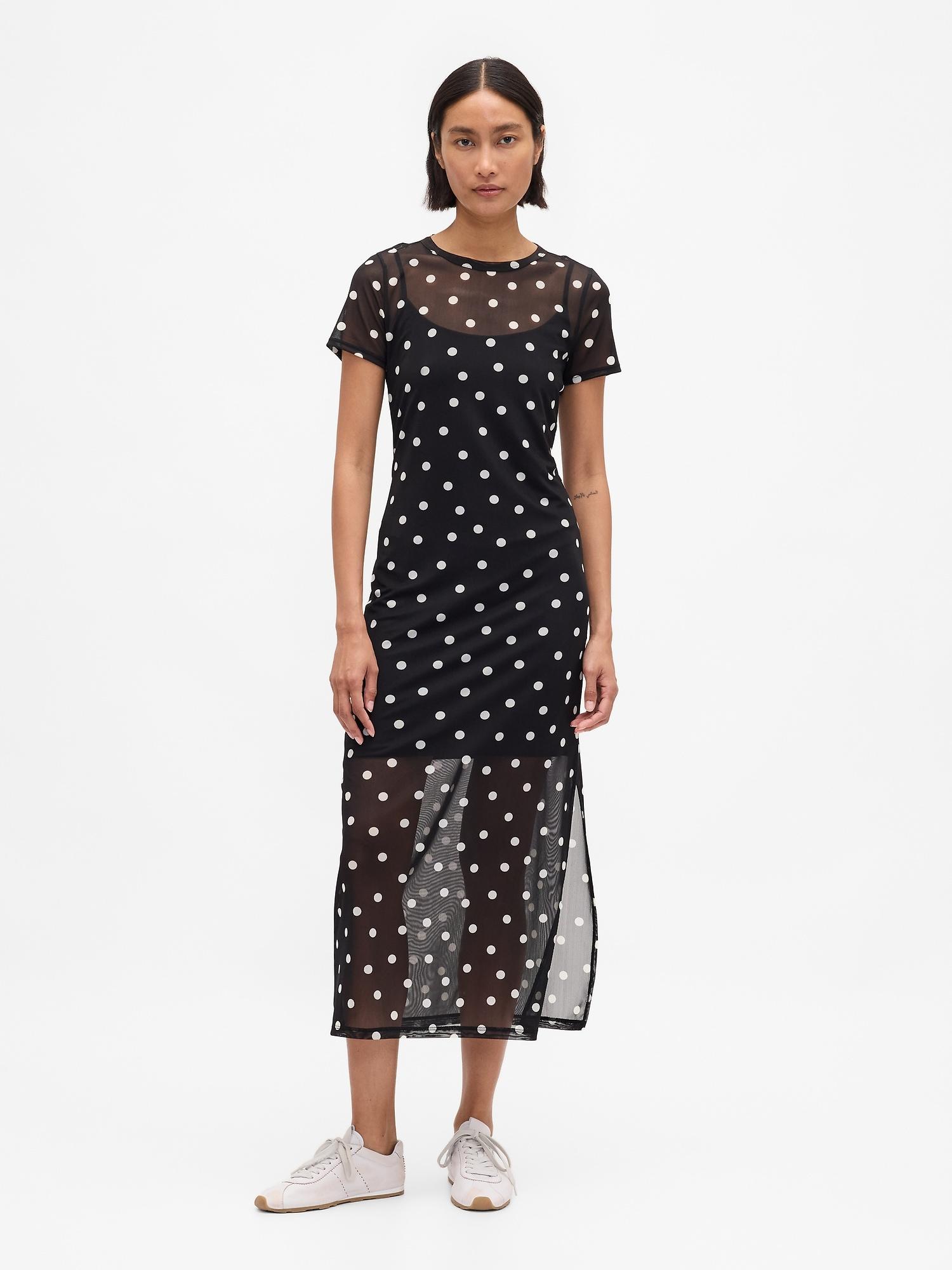 mesh maxi dress