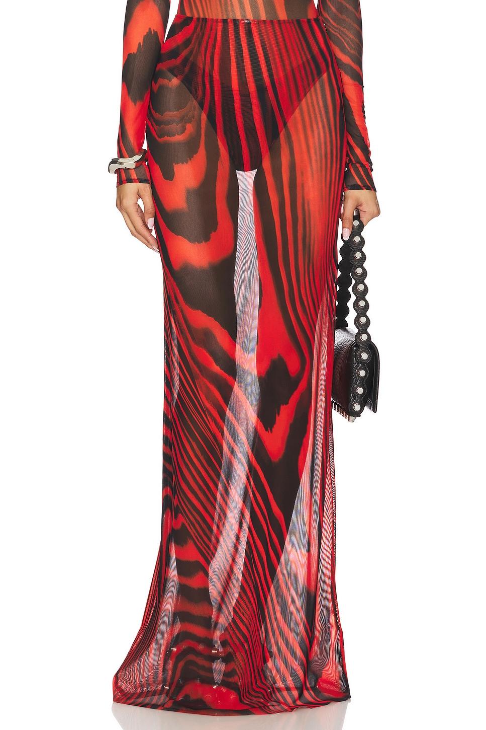 mesh maxi skirt