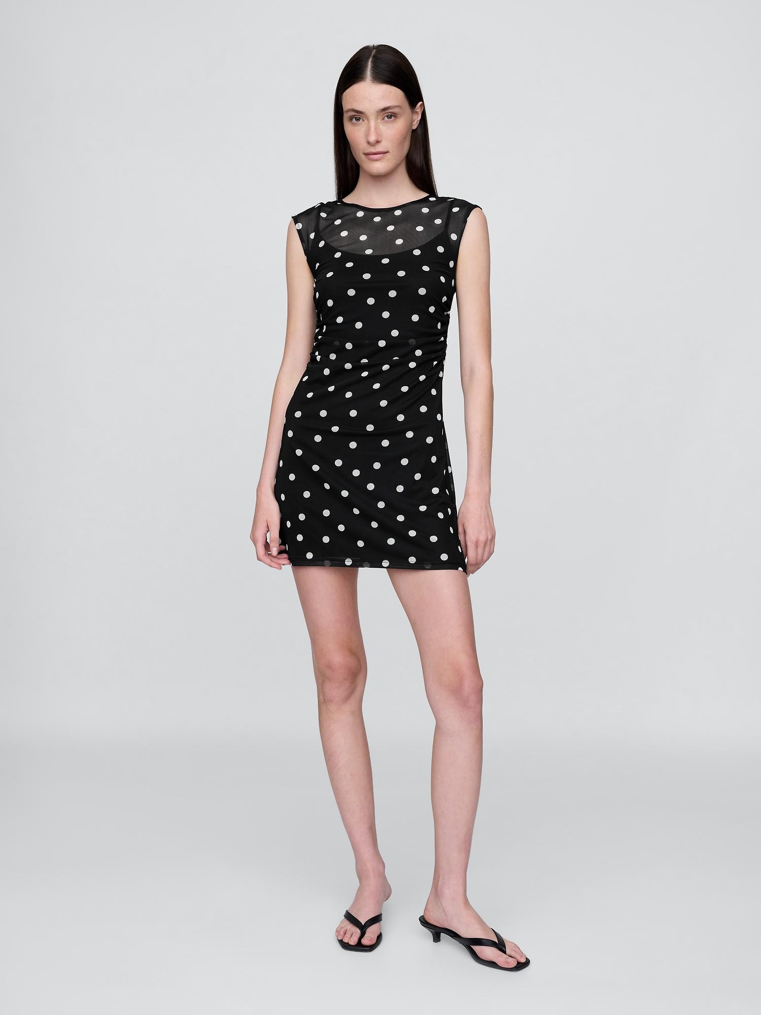 mesh mini dress