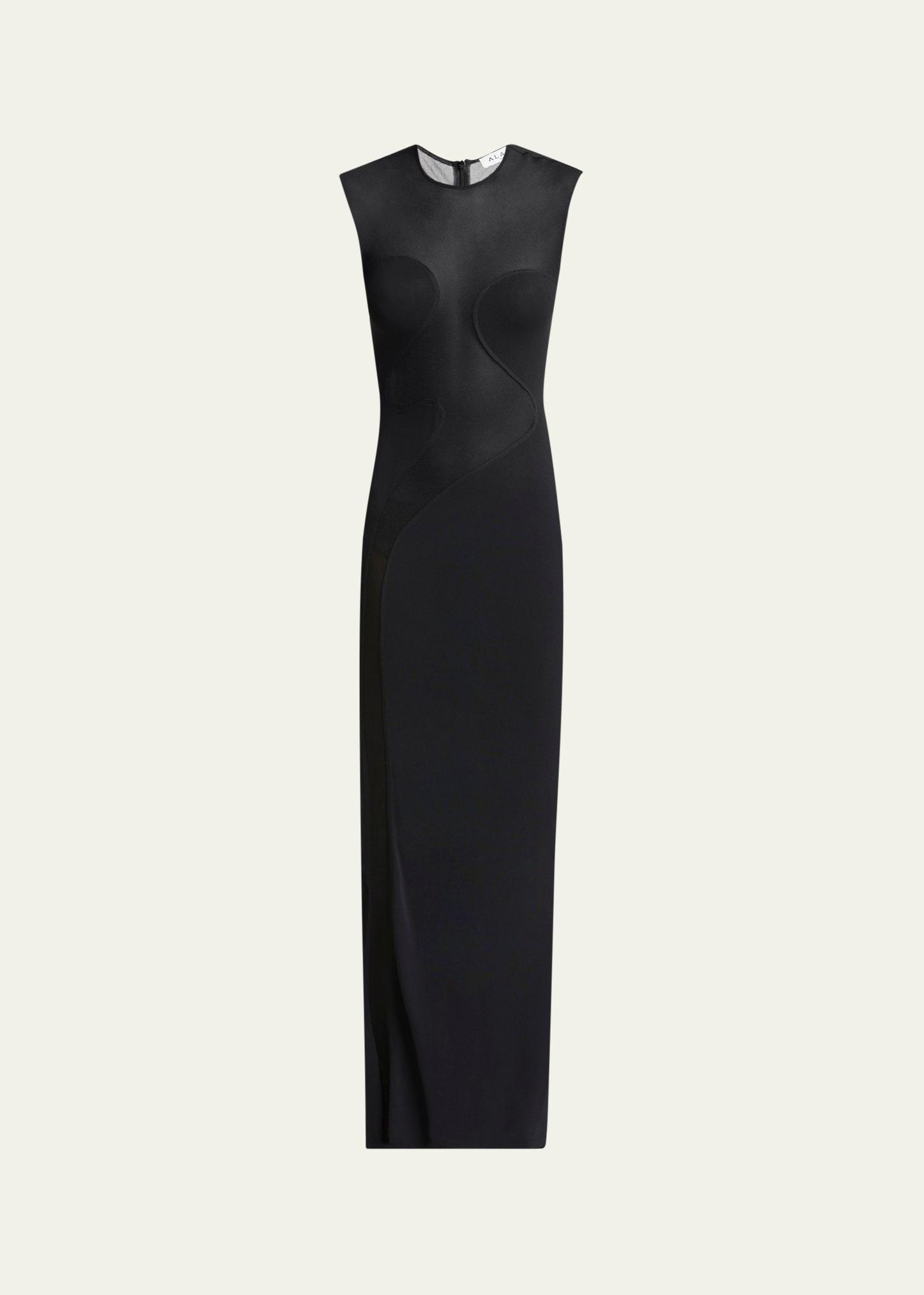 mesh molded cutout gown