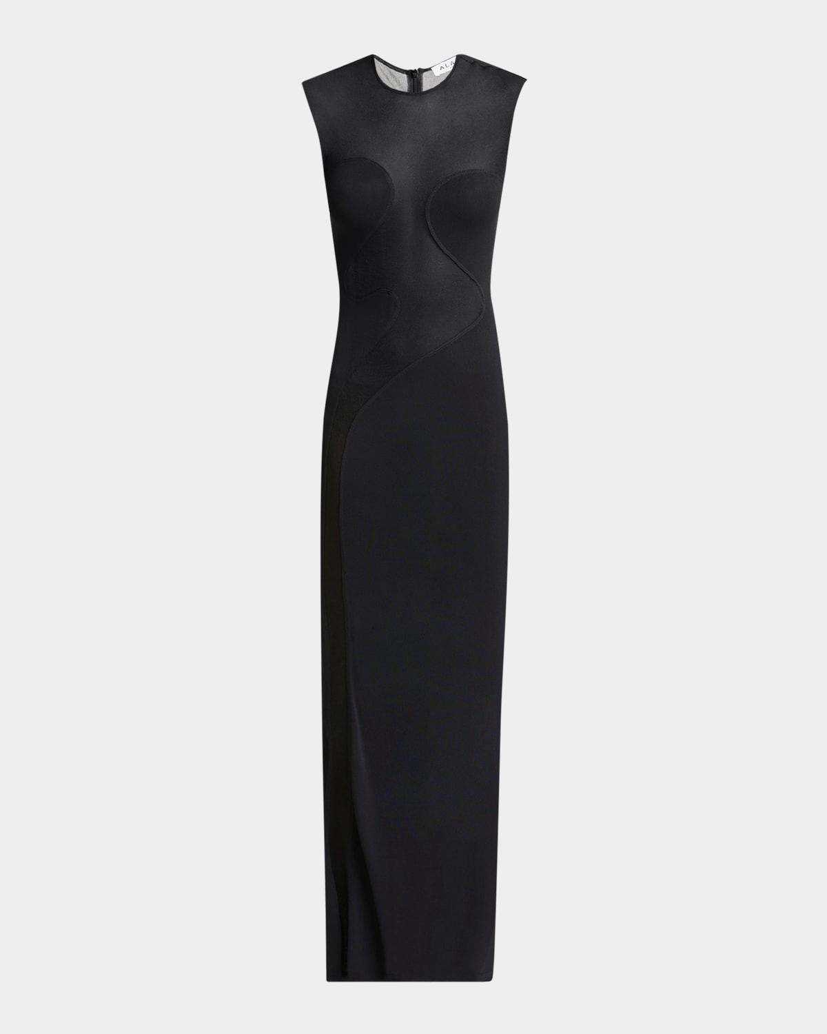 mesh molded cutout gown