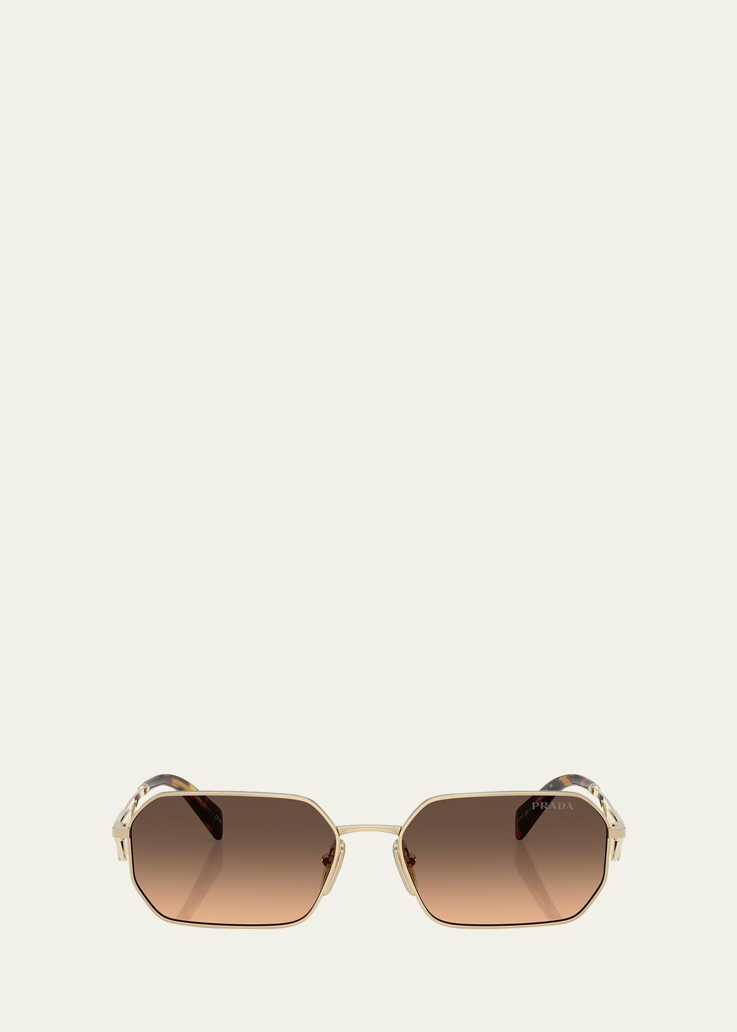 metal & plastic rectangle sunglasses
