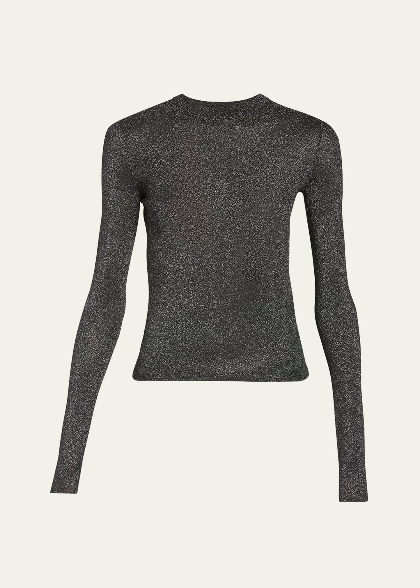 metallic open-back top