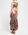 metallic printed sleeveless maxi dress
