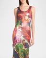 metallic printed sleeveless maxi dress