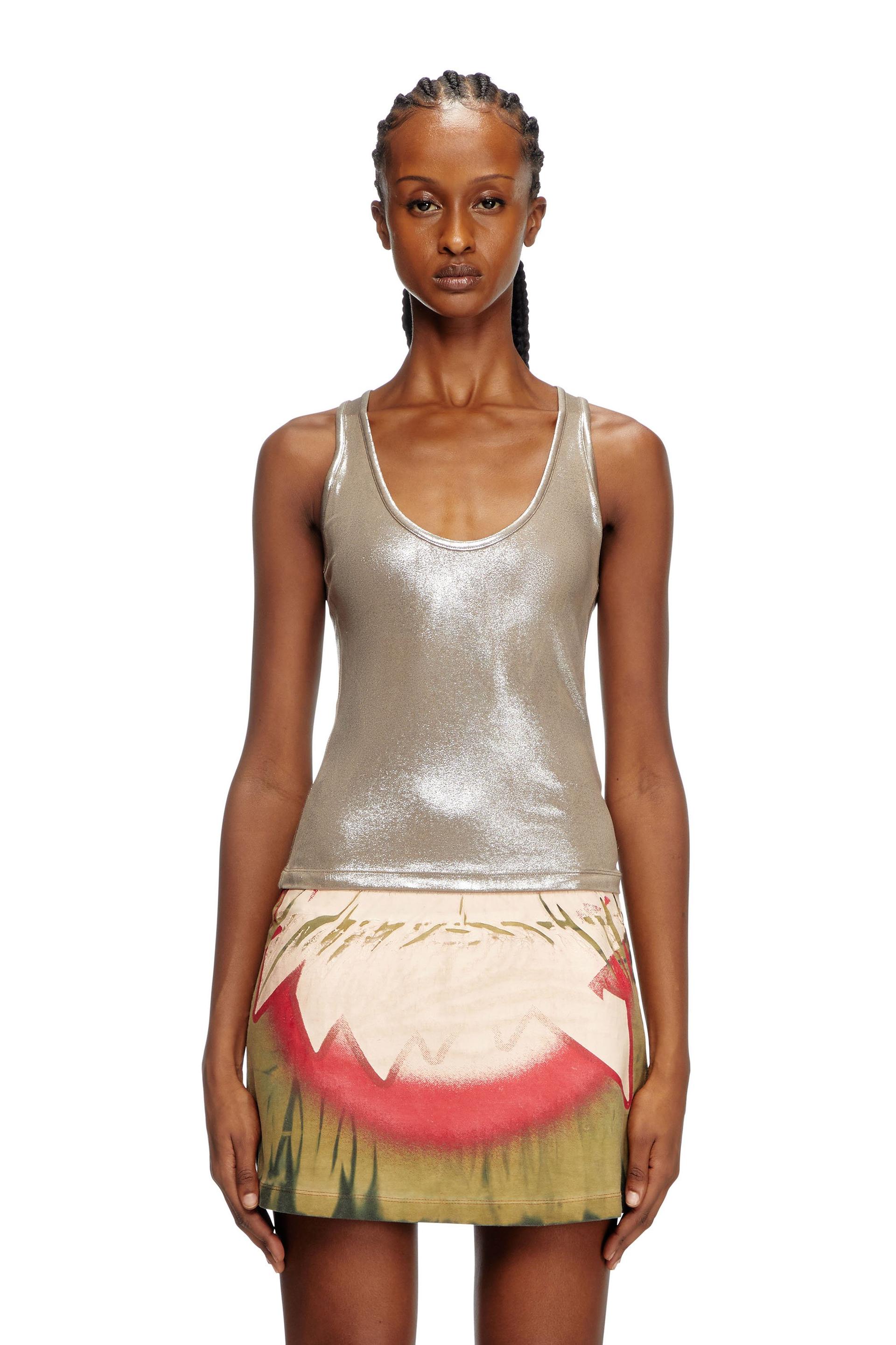 metallic tank top