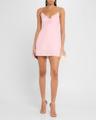 meva lace-trim tweed mini dress