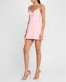 meva lace-trim tweed mini dress