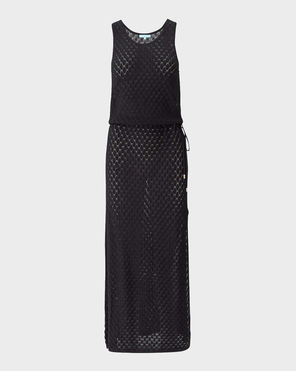 mia crochet-knit maxi dress