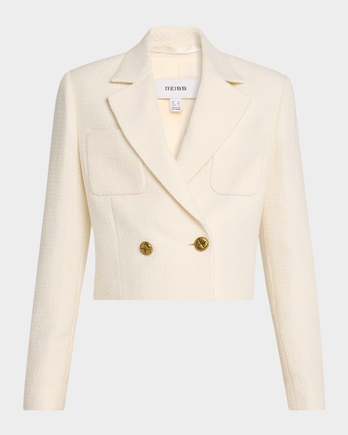 mia double-breasted crop jacket