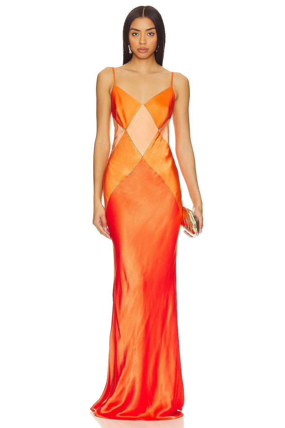mia spliced maxi dress