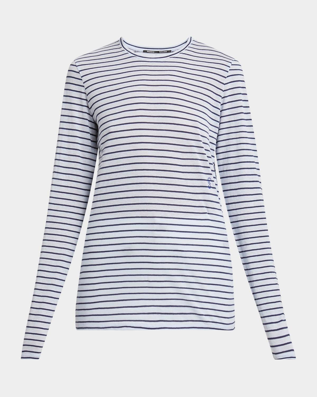 mia striped jersey long-sleeve t-shirt