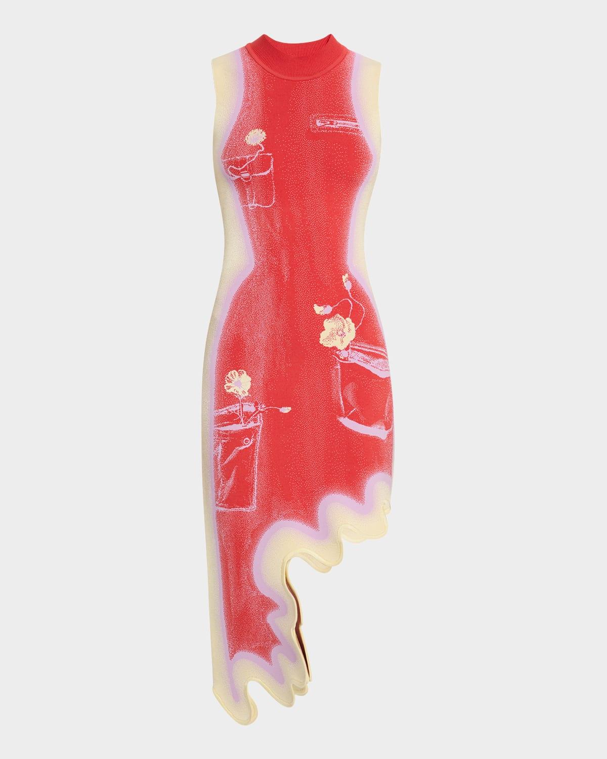 mia wavy asymmetric dress