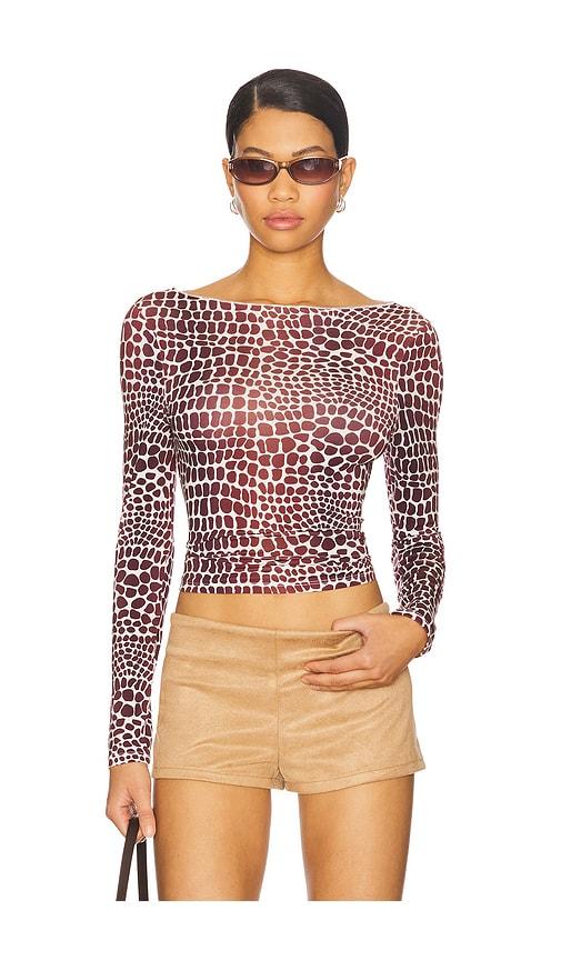 miaou amelia top in chocolate.