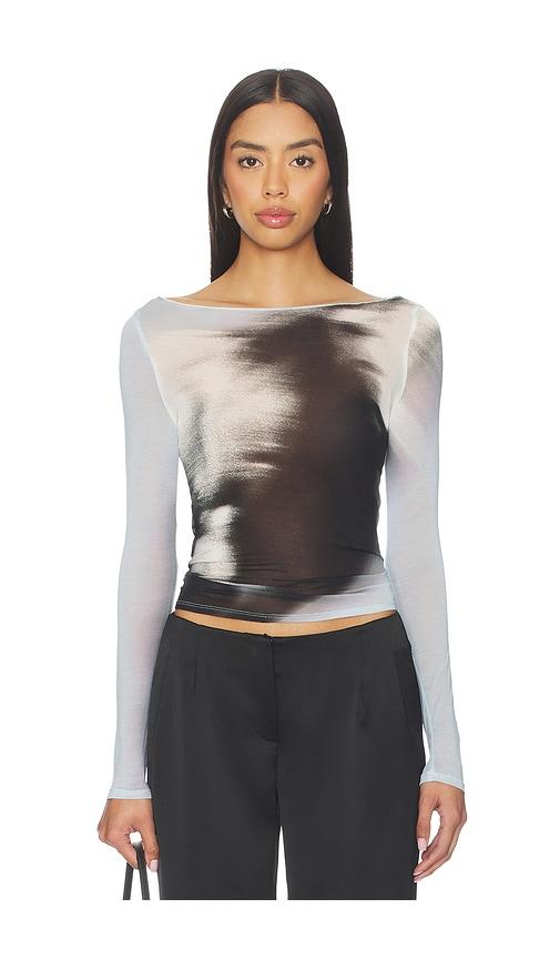 miaou amelia top in grey.