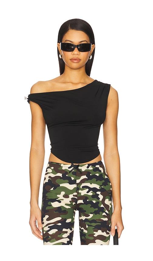 miaou arielle top in black.