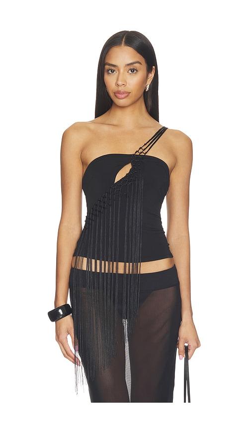miaou cece top in black.