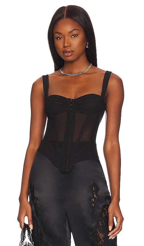 miaou deville top in black.