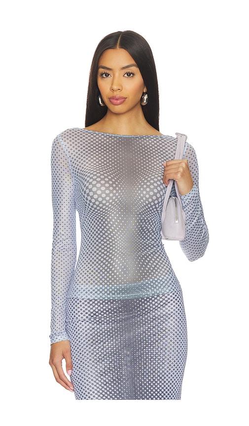 miaou long sleeve tee in blue.