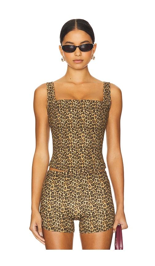 miaou luna top in brown.