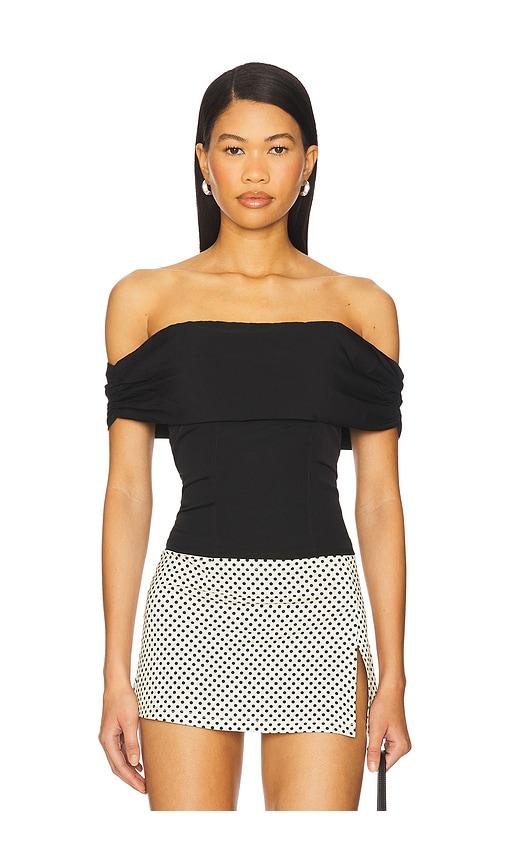 miaou magda top in black.