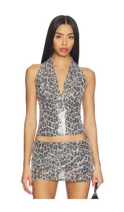 miaou mathilde top in brown.