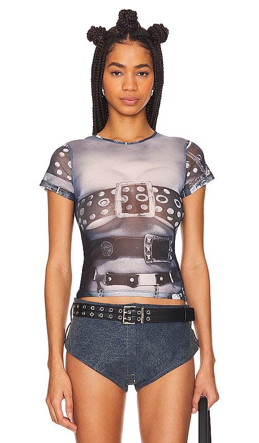 miaou mini tee in black.