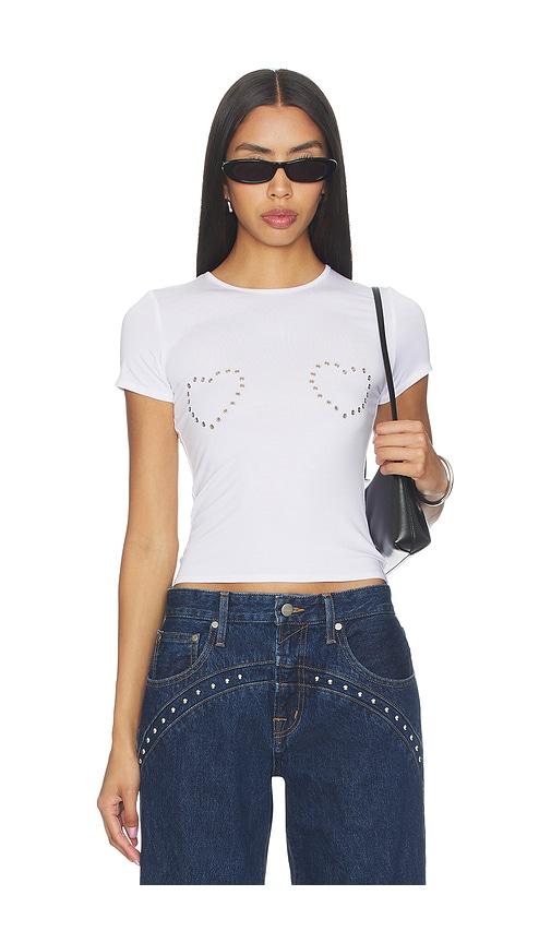 miaou mini tee in white.