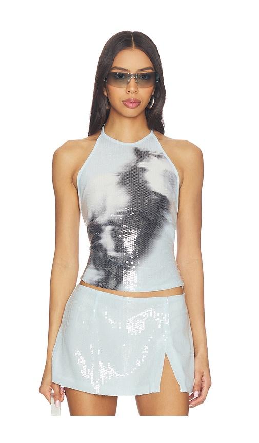 miaou natalia top in baby blue.