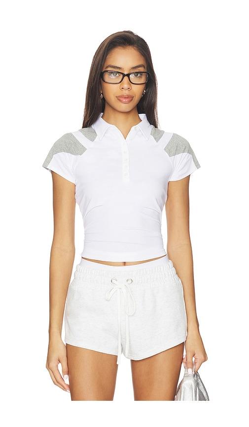 miaou page polo top in white.